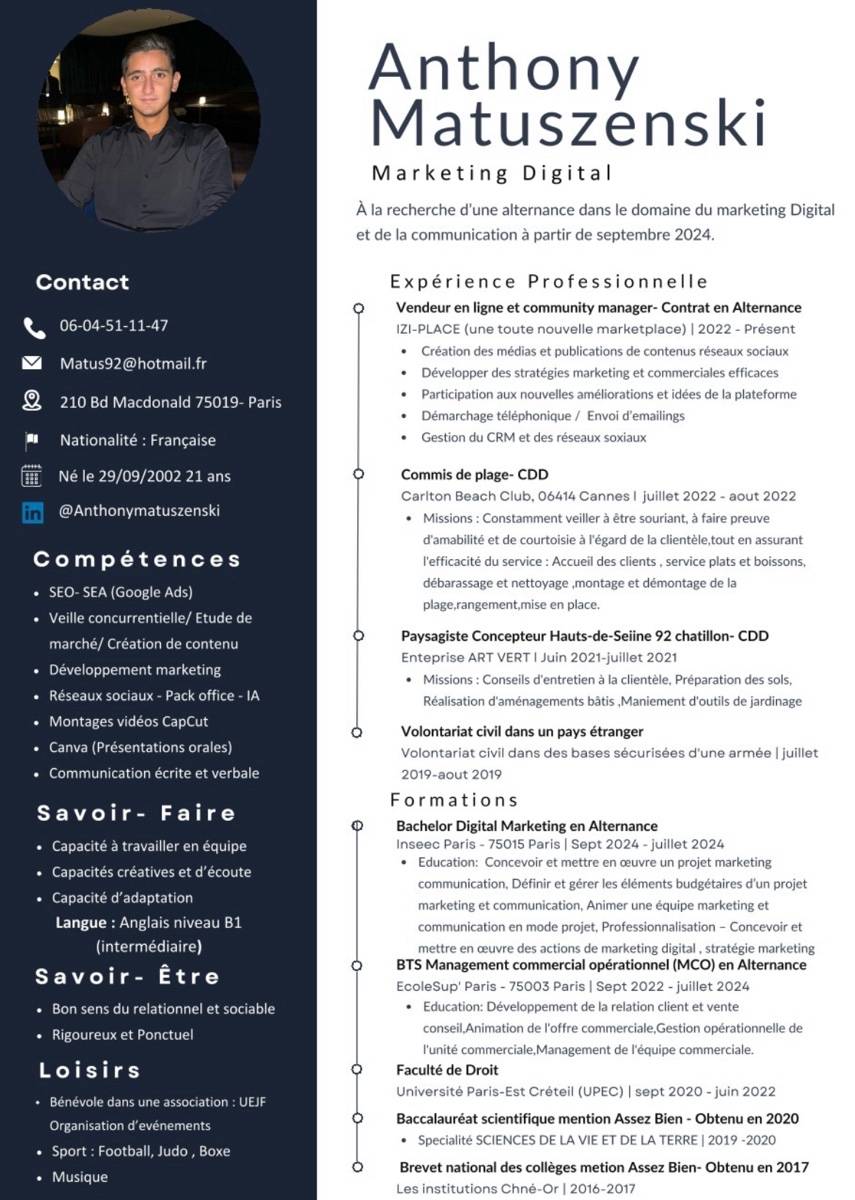 Recherche d’une alternance en marketing digital et communication pour ...