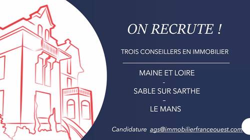 Recrute H/F Conseiller en immobilier - Maine et Loire / Sarthe