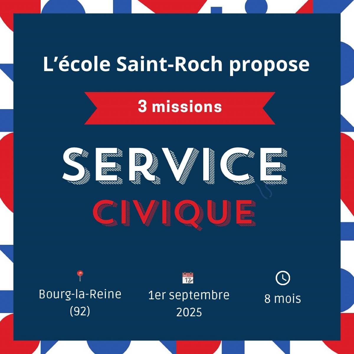 Recrute jeune en service civique pour poste en classe de maternelle au 1er septembre 2025 H/F