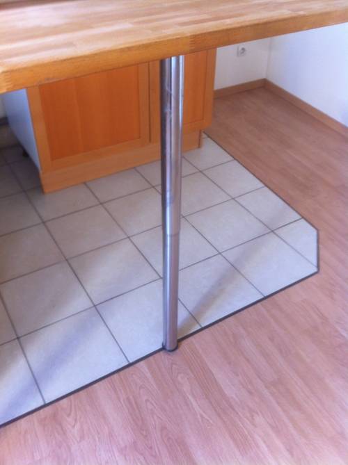 Pied de bar rond et réglable en Inox pour bar, table, comptoir