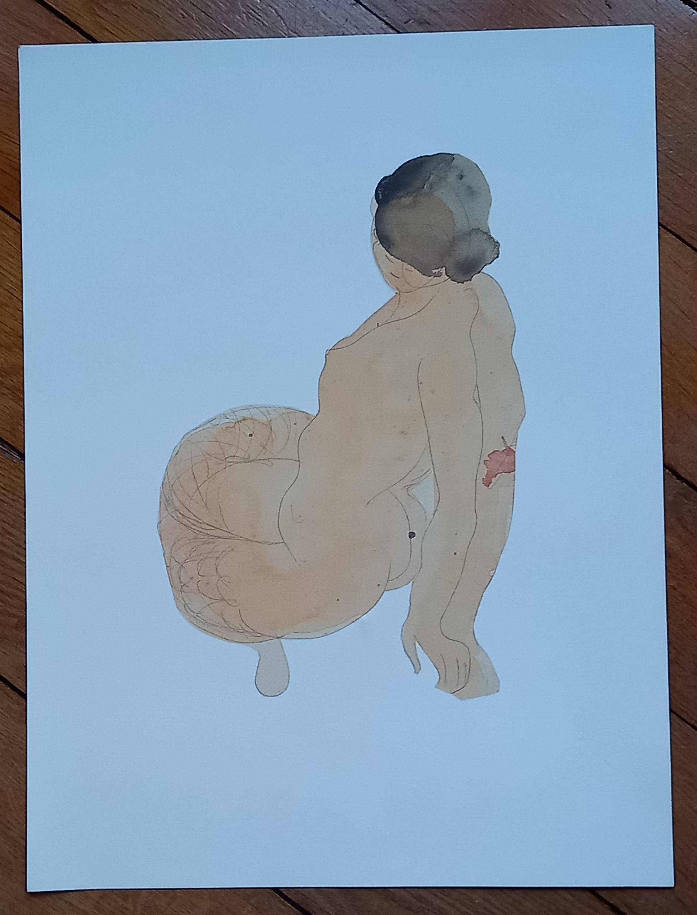 Reproduction dessin Rodin éditée par le Musée Rodin
