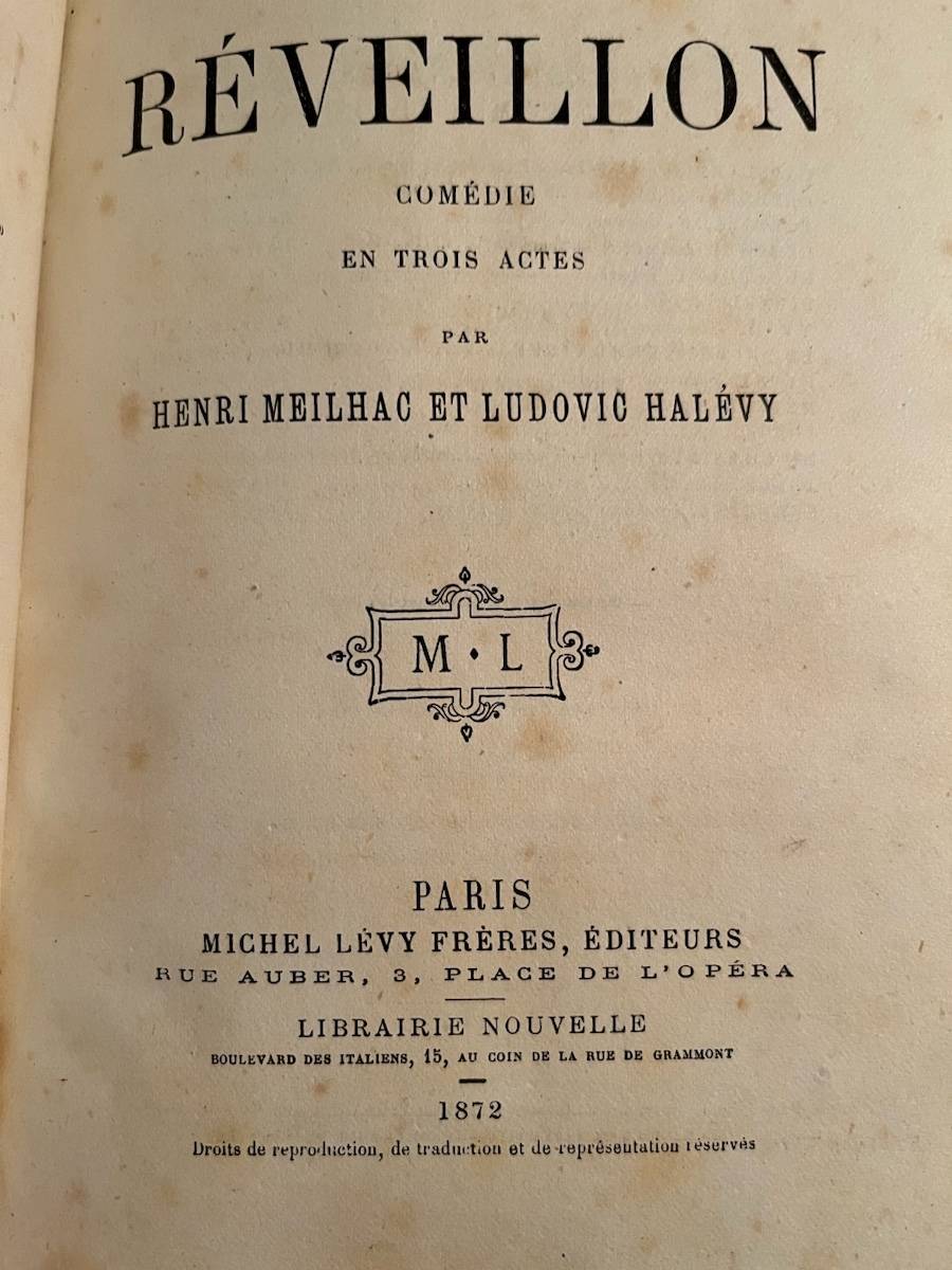 Le Réveillon par Henri Meilhac - 1872