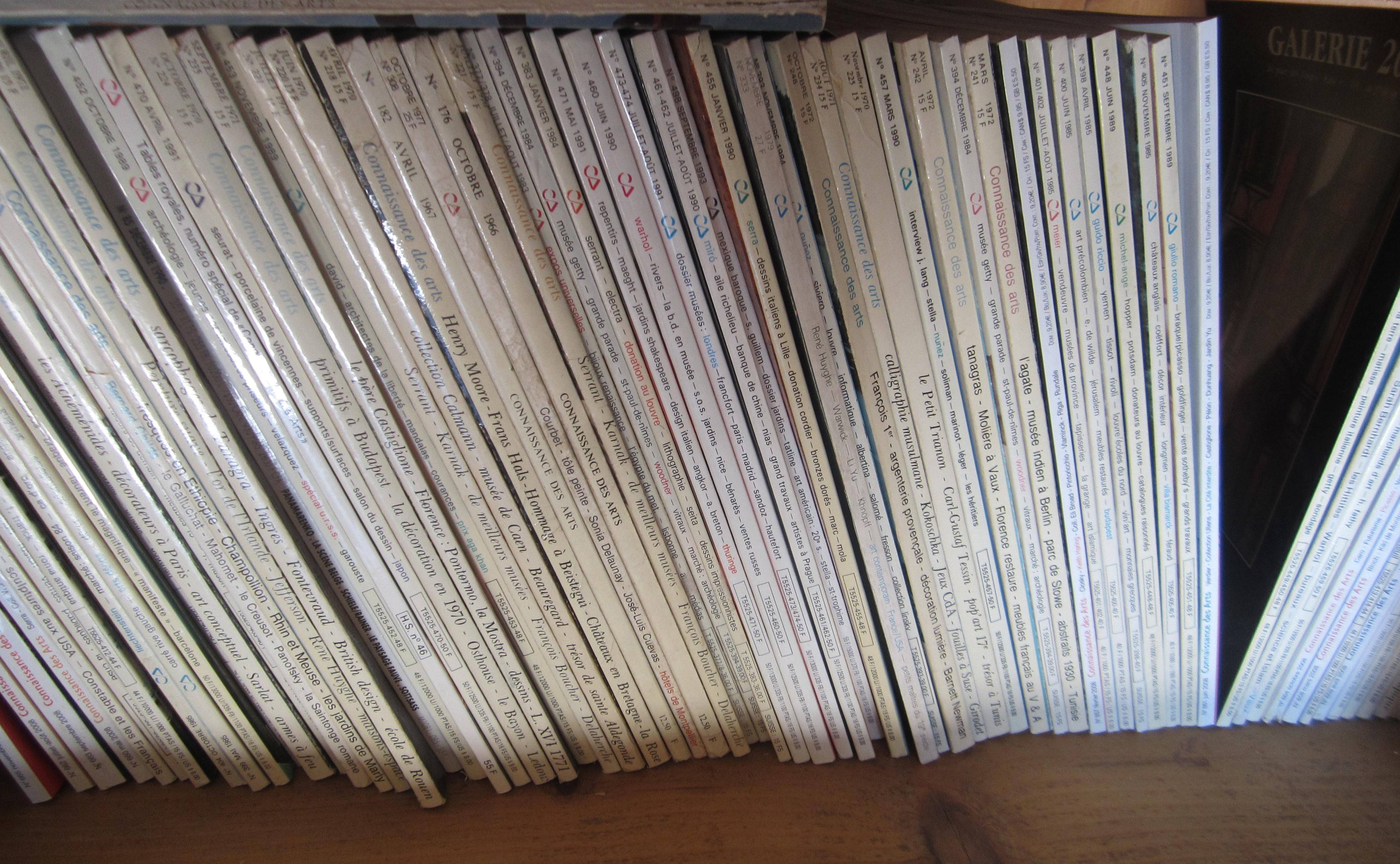 Revues Connaissance des Arts, vendues à l’unité ou en lot