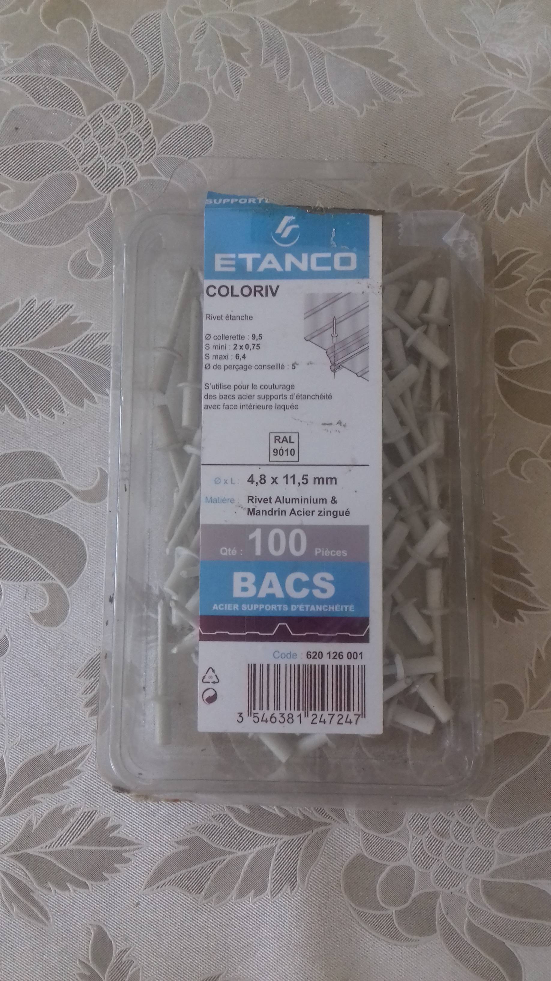 Rivets étanches etanco AluAcier 4,8 x 11,5 on Gens de Confiance