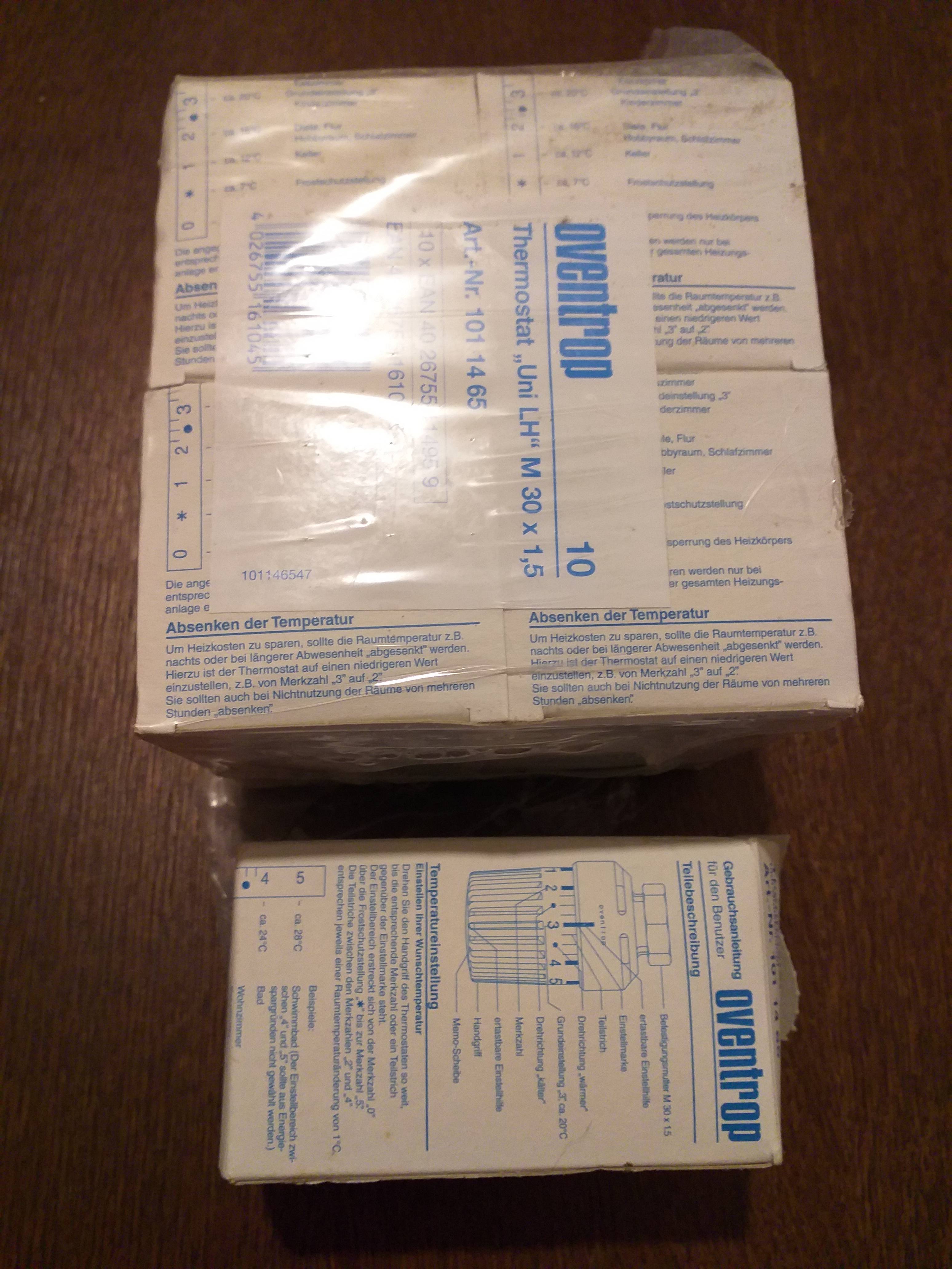 5 Robinets Thermostatiques "OVENTROP"