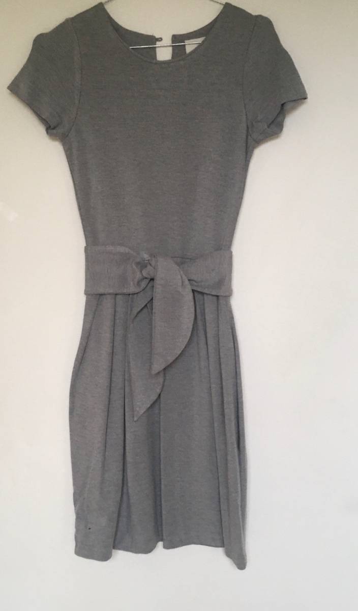 Robe Rodier grise avec noeud - Taille XS