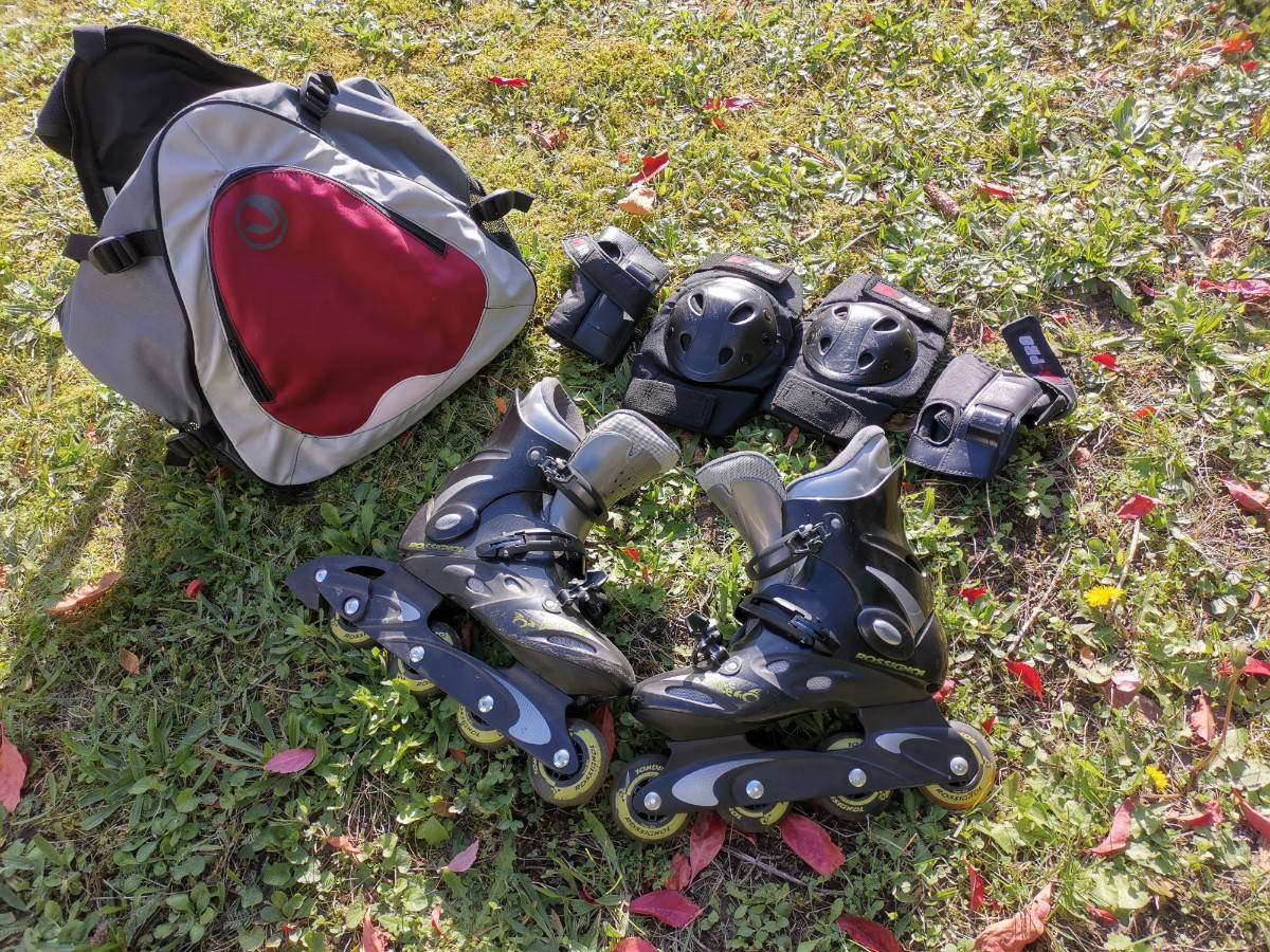 Vends roller Rossignol avec protection et sac de transport