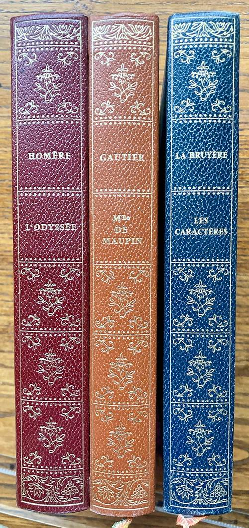 3 Romans éditions Rombaldi 1968 : HOMERE, LA BRUYÈRE, GAUTIER