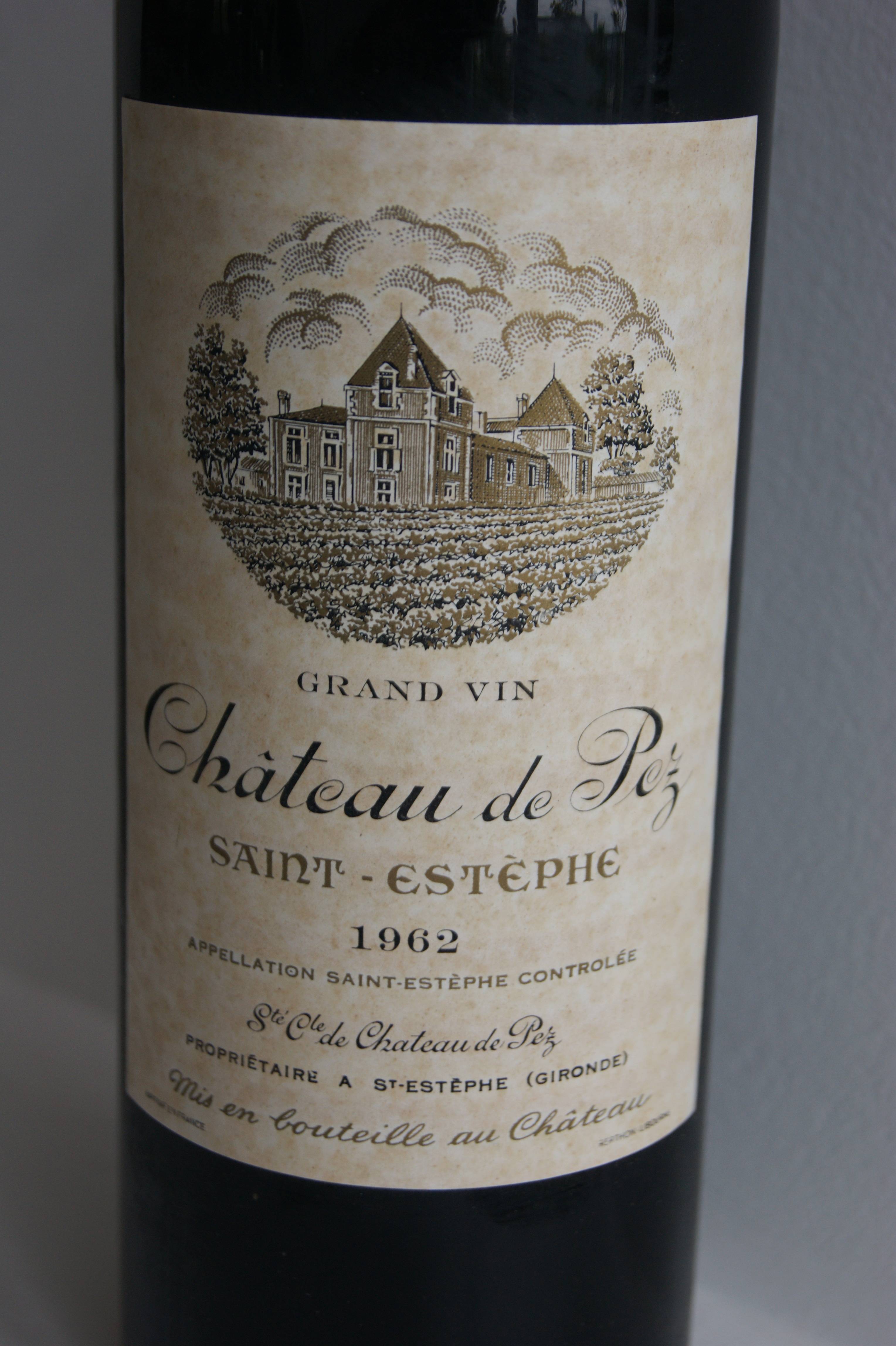 Saint Estèphe Chateau de Pez 1962 sur Gens de Confiance