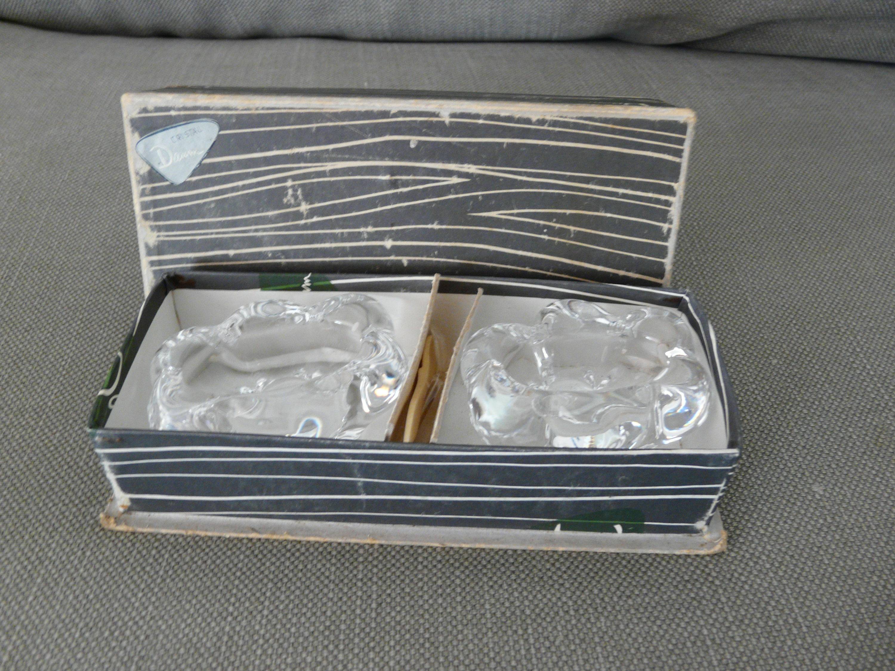 Vends salières cristal Daum