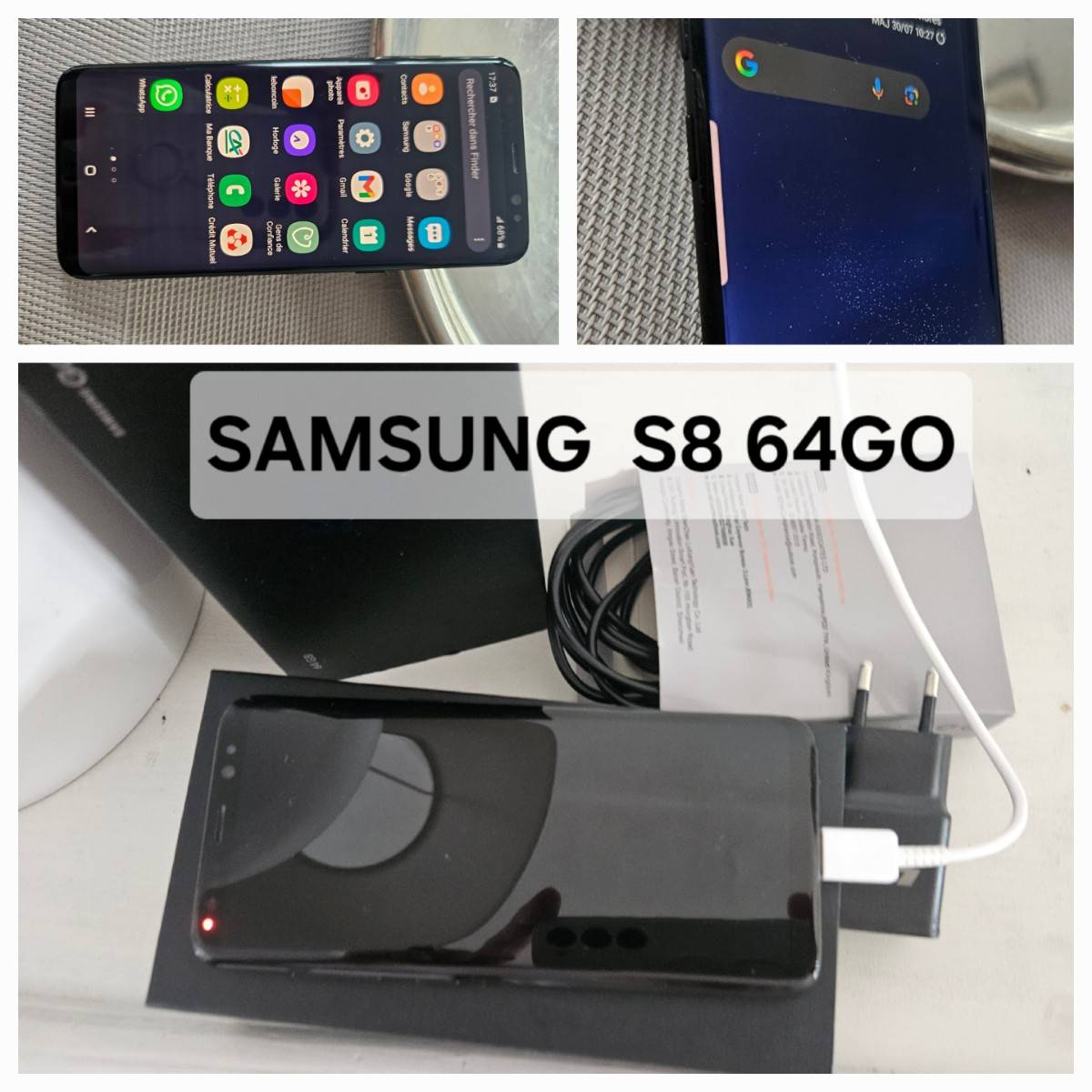 Samsung S8 64 G0 chargeur parfait état