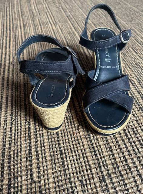 Sandales bleues en velours - Pointure 37