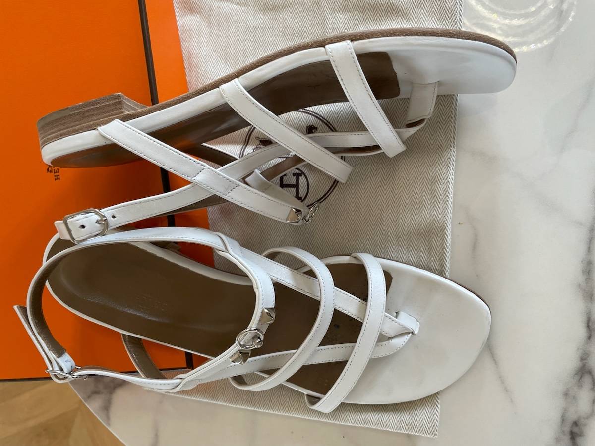 Sandale cheap hermes blanche