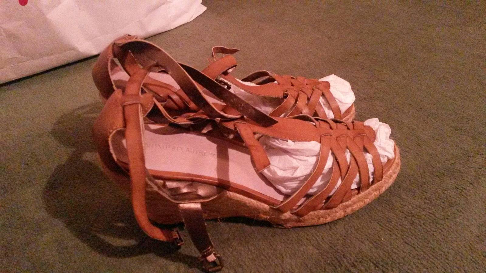 Sandales Heschung Marron - Taille 36 - Cuir Véritable - Neuf Avec Boîte D'origine