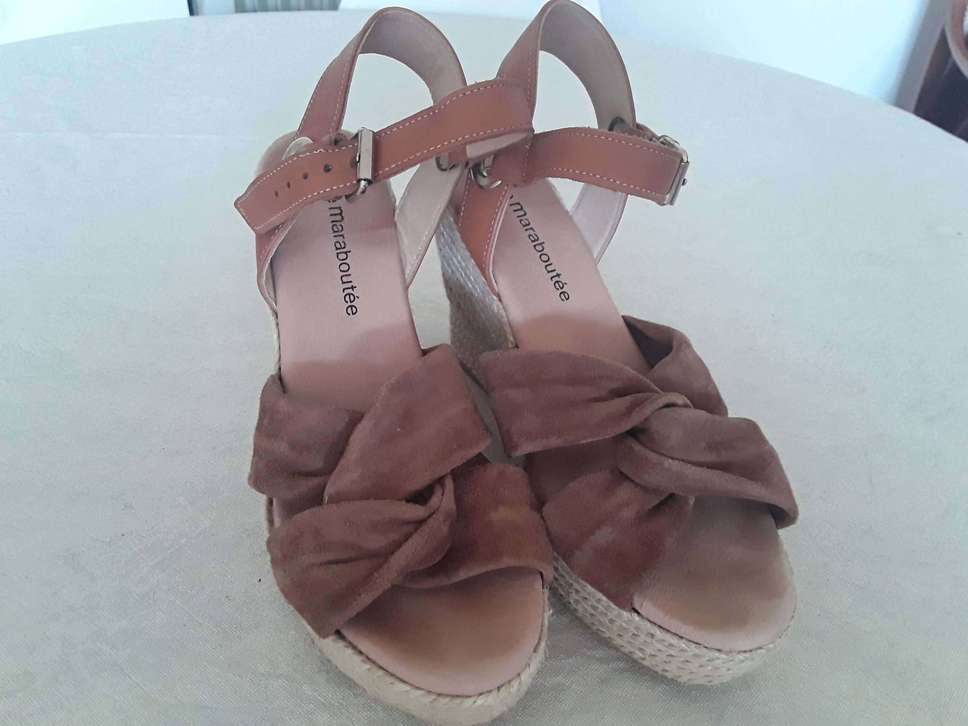 Sandales daim marron clair