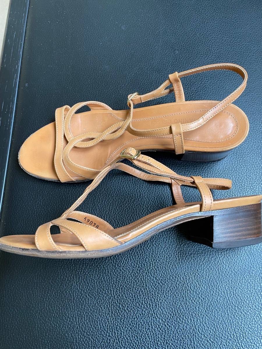 Des sandales salomé gold Ricardo Tischi pointure 37