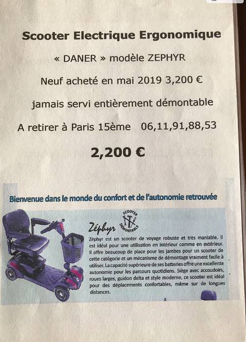 Scooter électrique handicapé