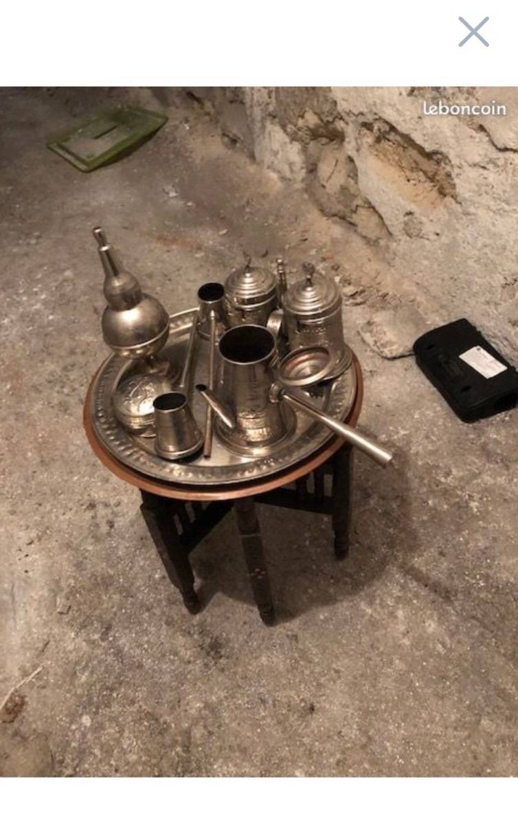 Service à thé oriental argenté