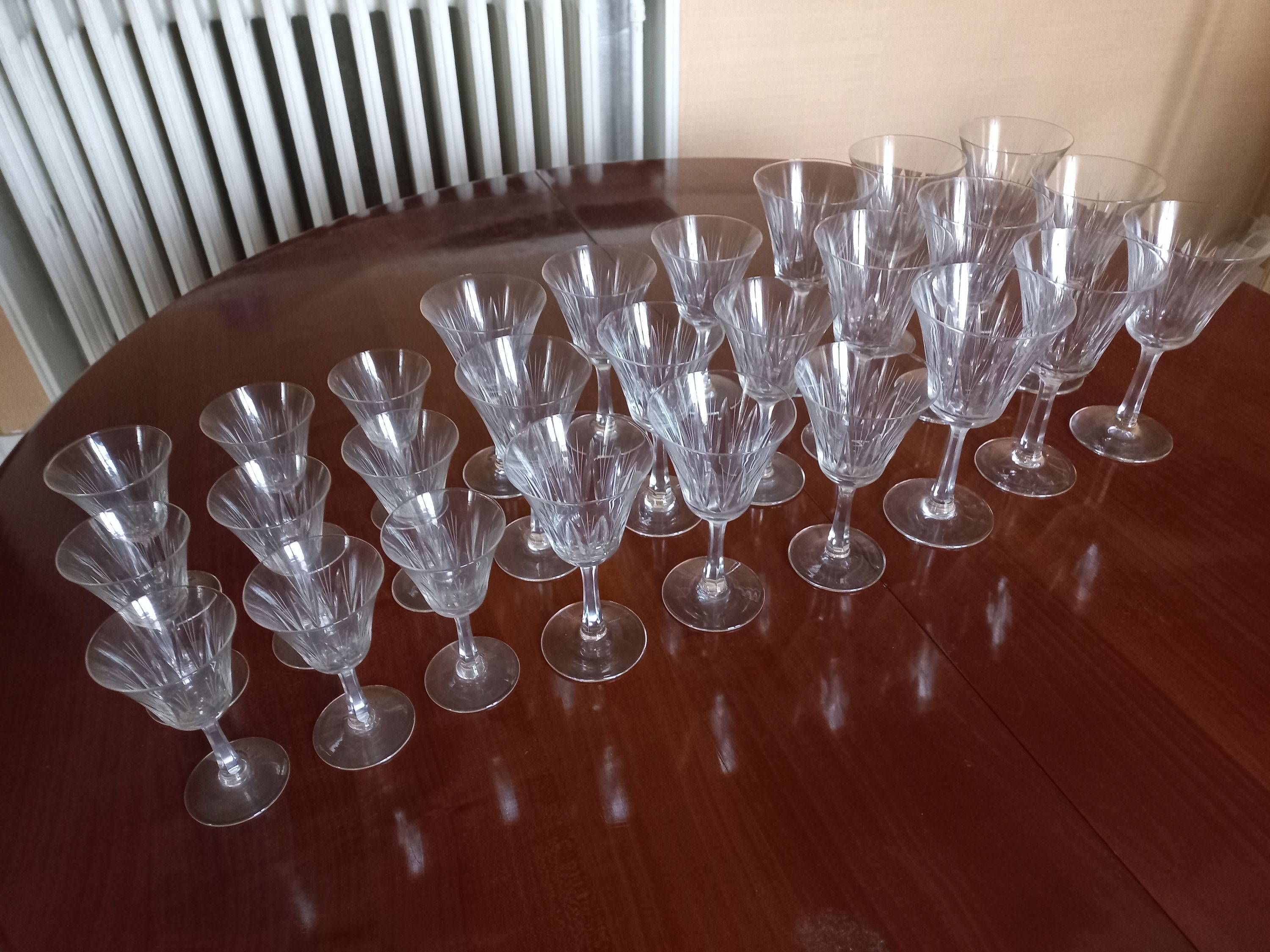 Service Verres en Cristal 27 Pièces