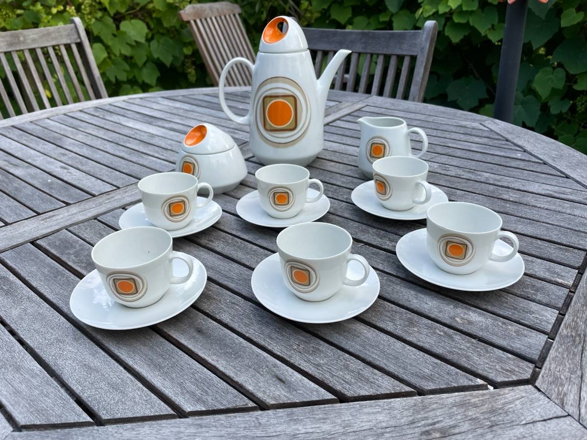 Service à café vintage en porcelaine allemande « Bareuther »