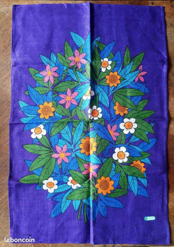 Serviette/torchon/napperon - Pur lin - Années 60-70