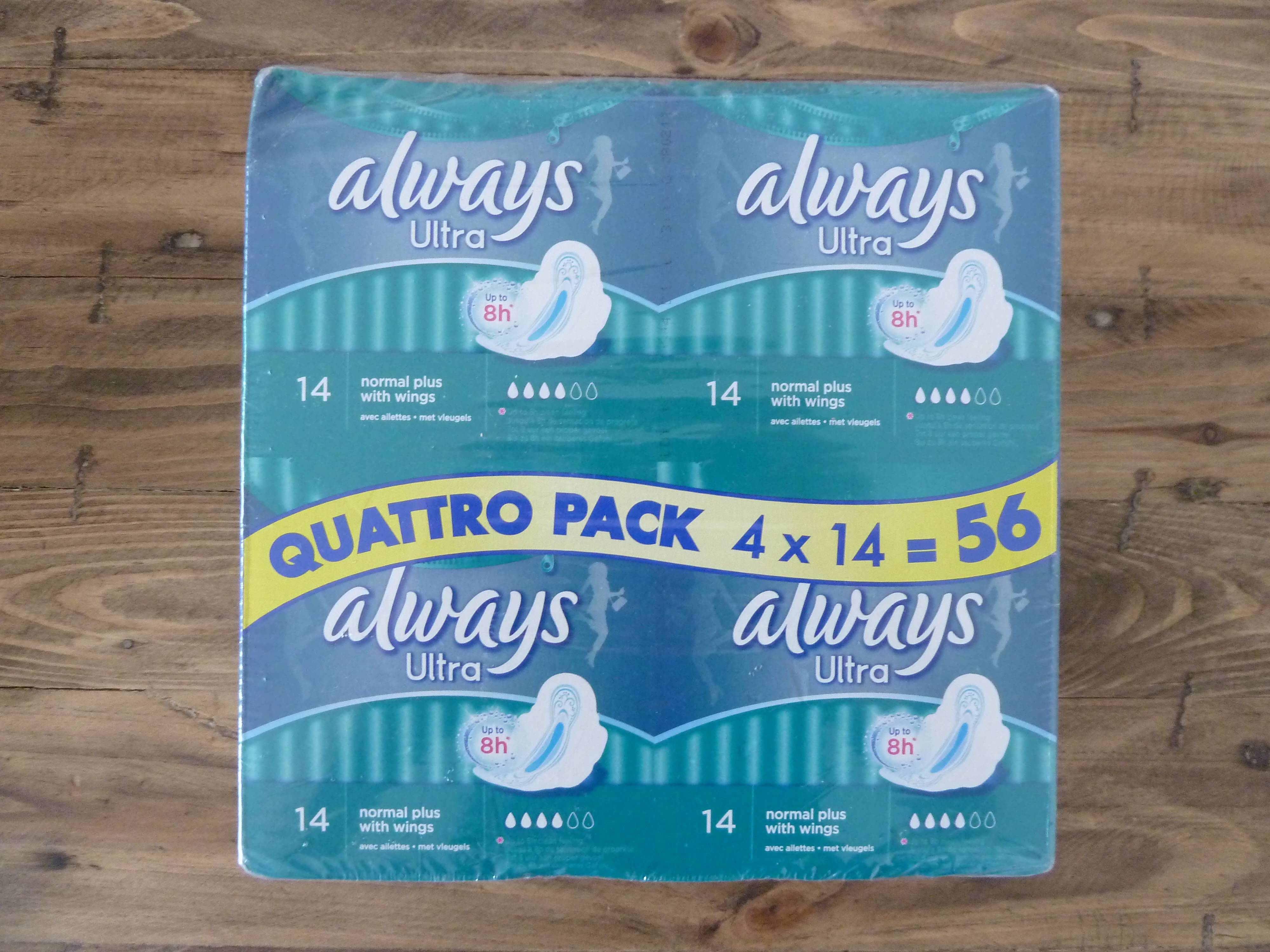 Pack 56 Serviettes hygiéniques Always Ultra - Normal plus on Gens de ...