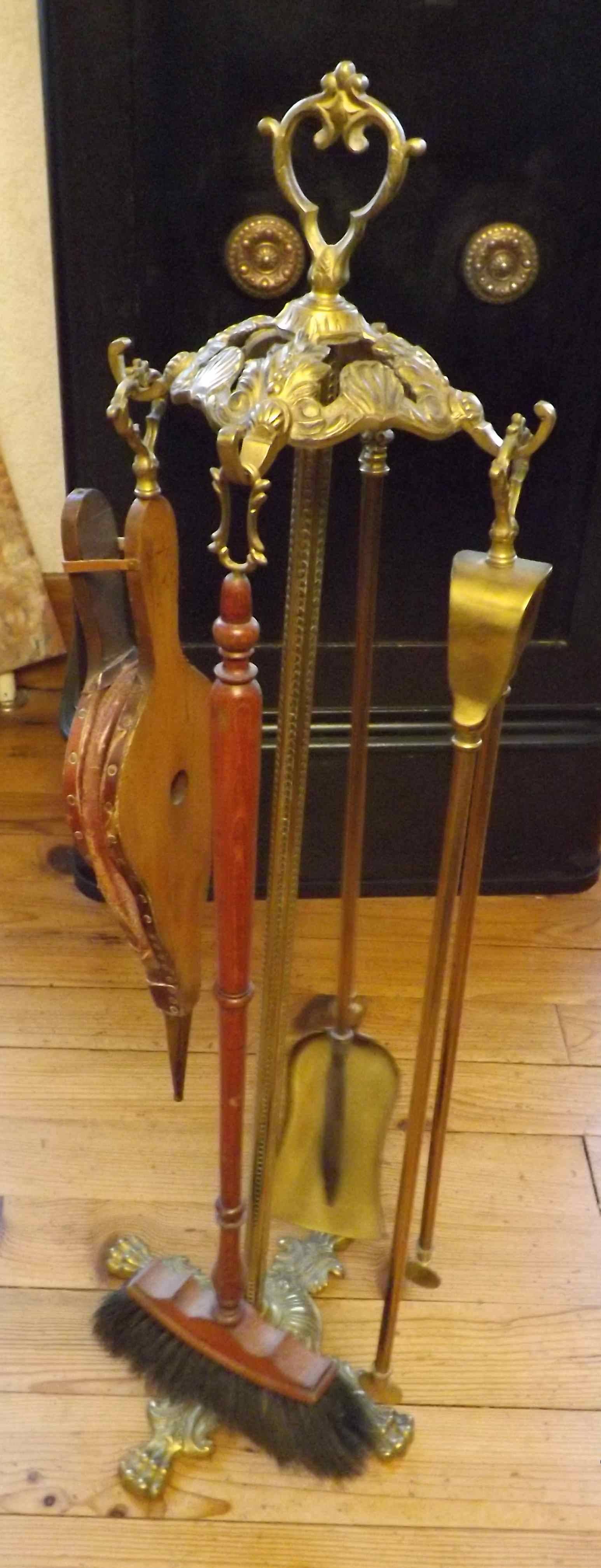 Srvitur d chminé Dovr avc balai pll pinc tisonnir bronz [n.casa] au millur prix