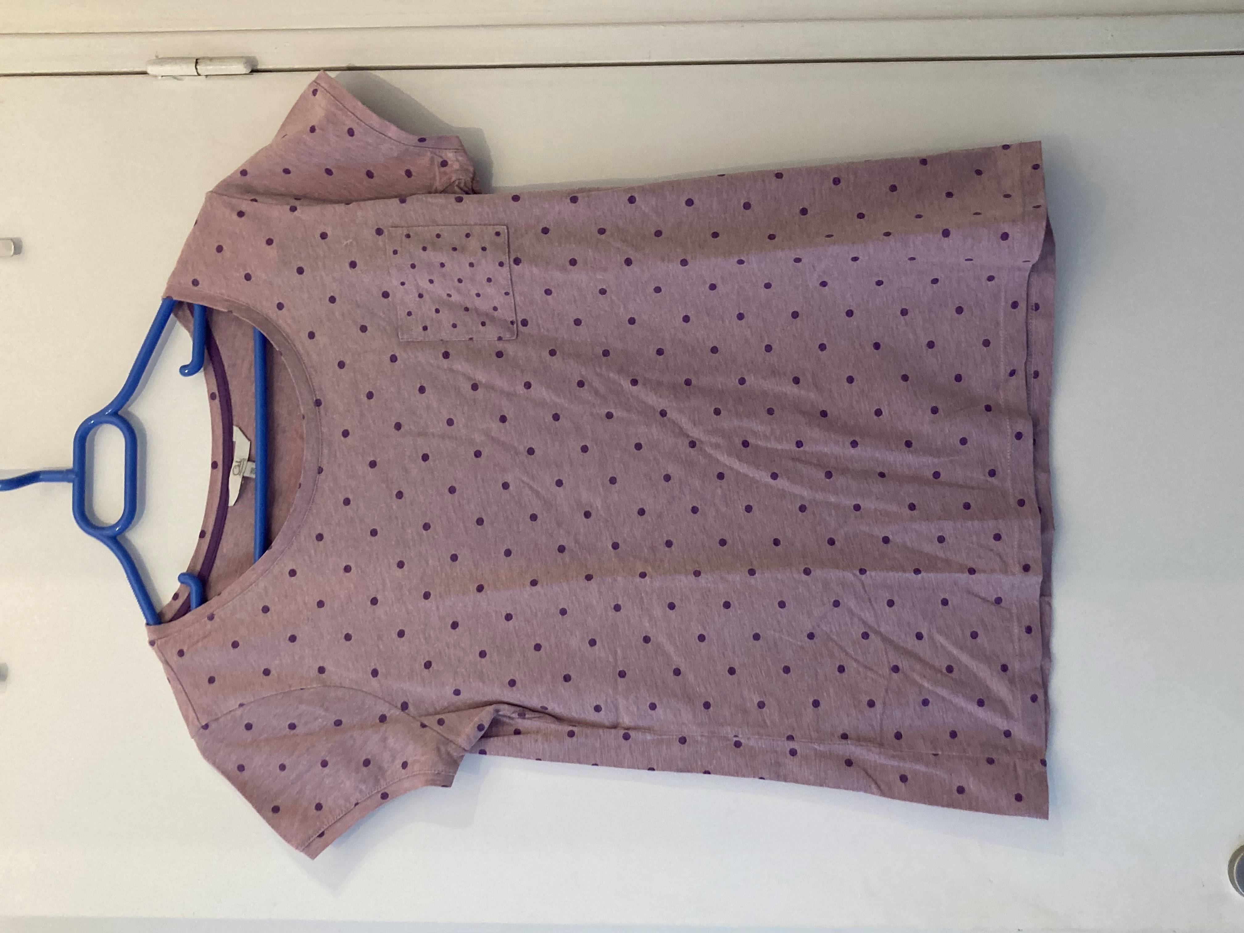 Tee shirt rose à pois - Taille XL