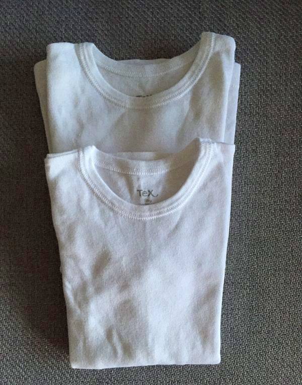 2 T-shirt blanc 18 mois