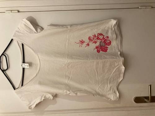 Tee shirt blanc à motifs - Taille XL