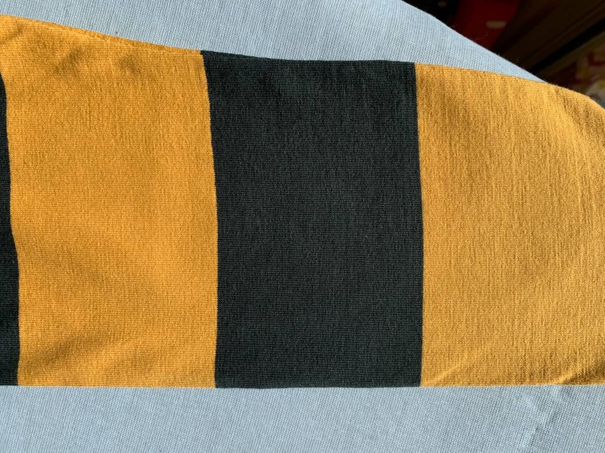 Tee shirt manches longues rayé vert et jaune - Taille S