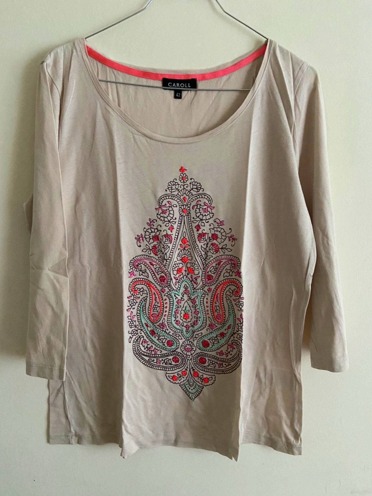 T-shirt de la marque Caroll, manches 3/4