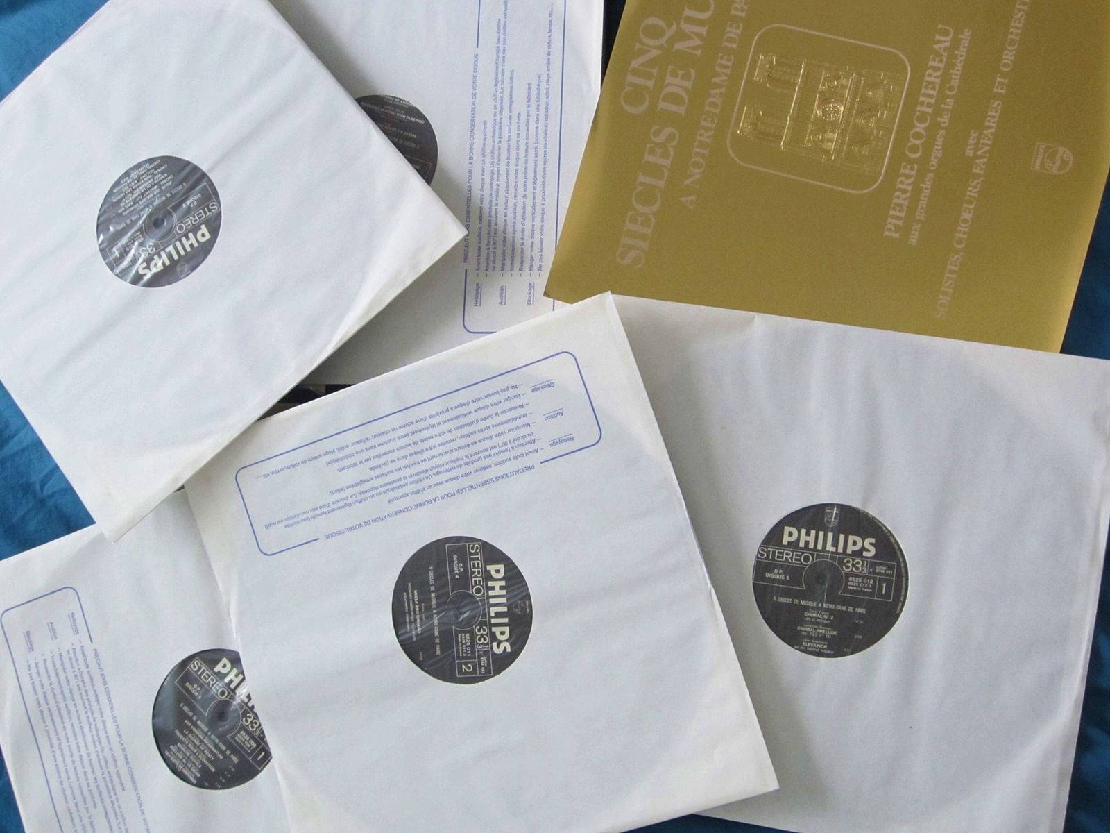 Cinq siècles de musique à ND de Paris : Orgue, 5 disques vinyle
