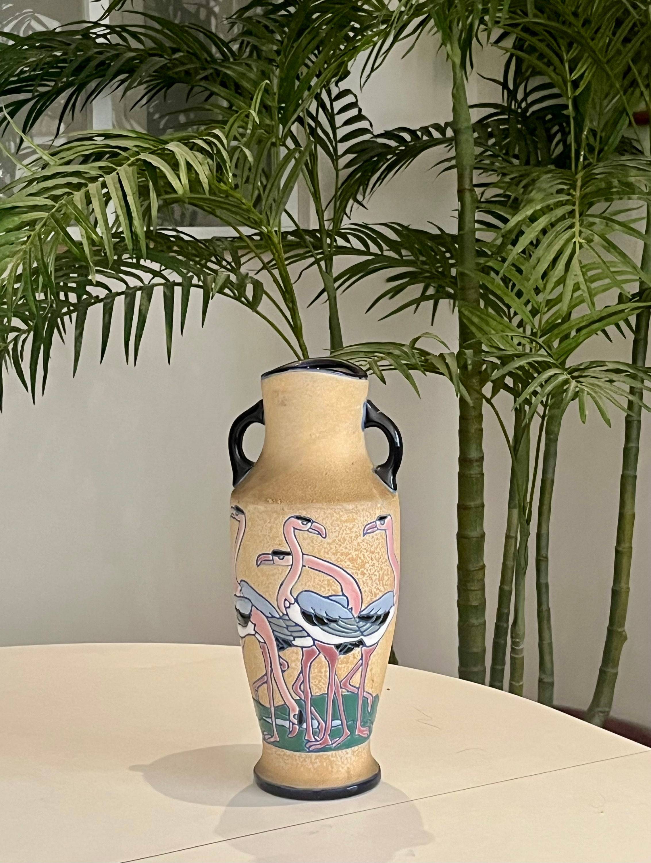 Vase signé Amphora -Tchécoslovaquie- Art Déco