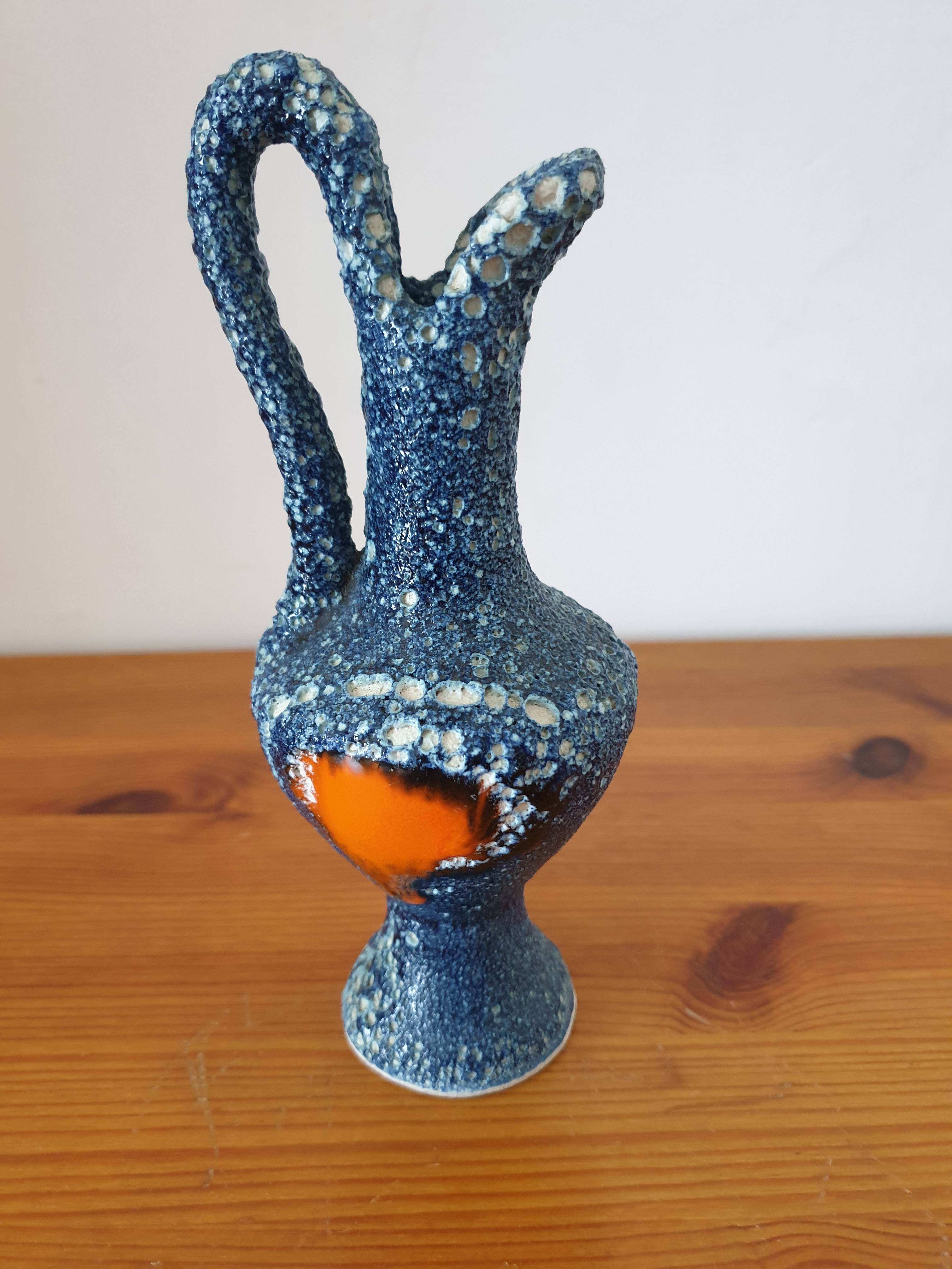 Vase soliflore Fat Lava Écume De Mer Cyclope Vintage Vallauris