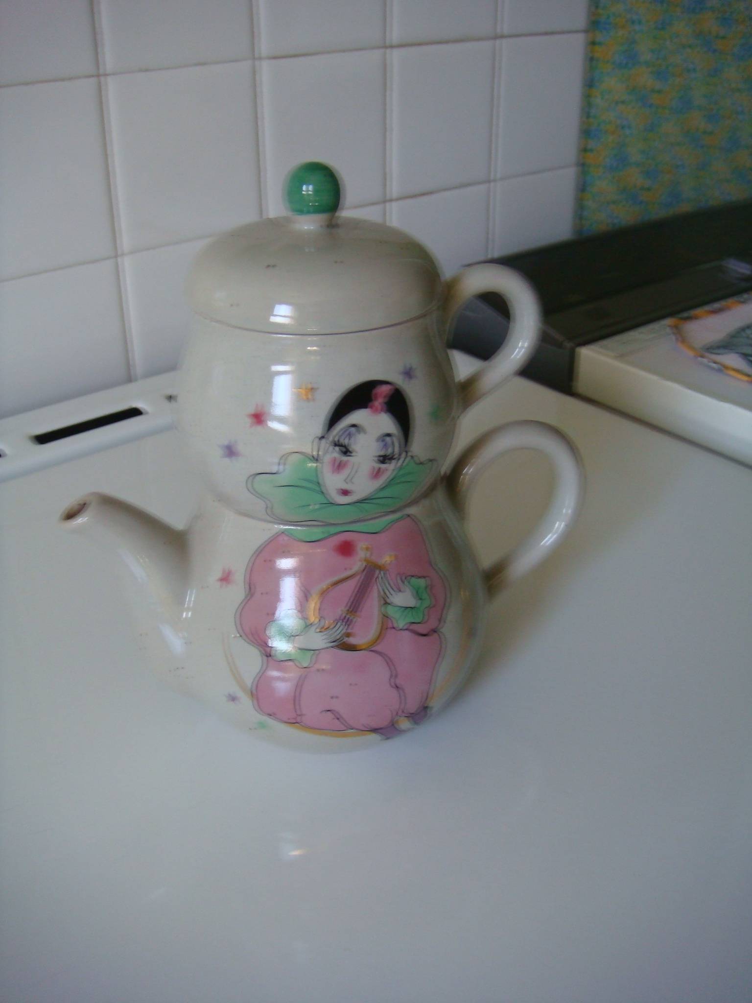 Solitaire en grès vernis