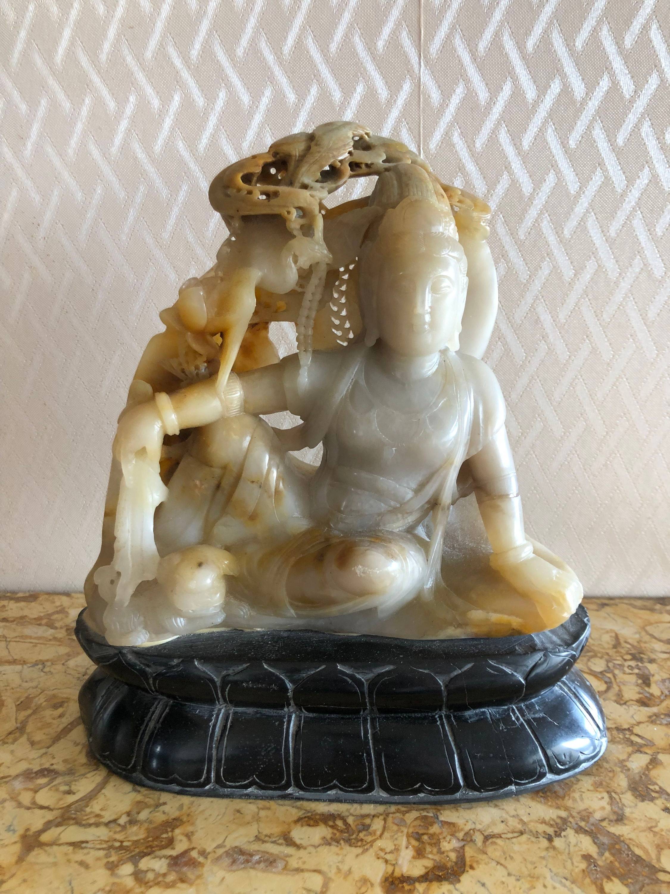 Statue chinoise en stéatite