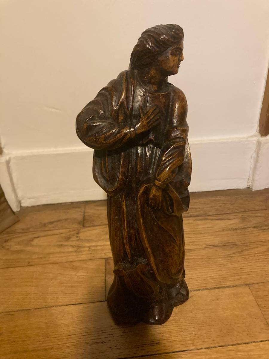 Vends statue en bois de Sainte Cécile