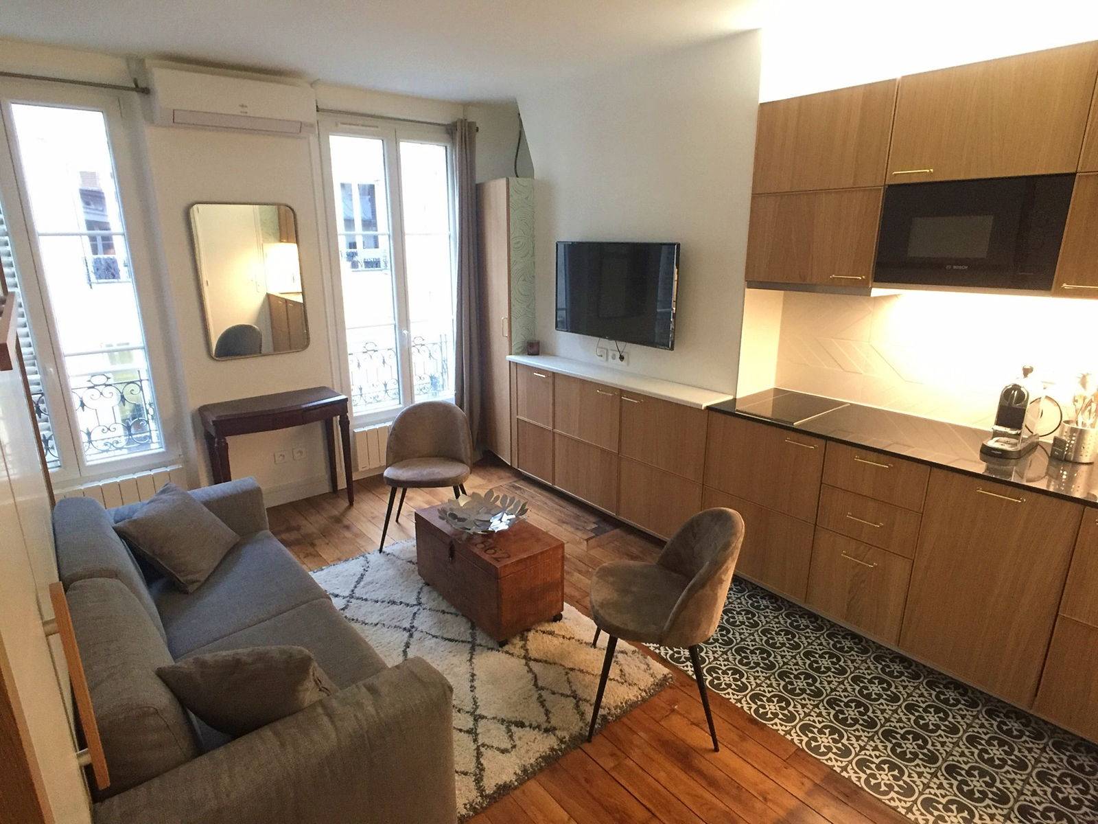 Loue très joli studio meublé 20m² refait à neuf - Paris 3ème Carreau du Temple