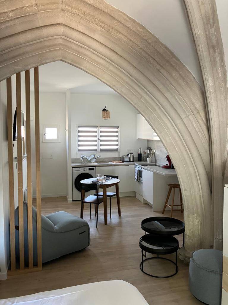Loue appartement 30m² avec voûtes du XIIIème siècle, meublé refait à neuf Intra-muros - Bail étudiant