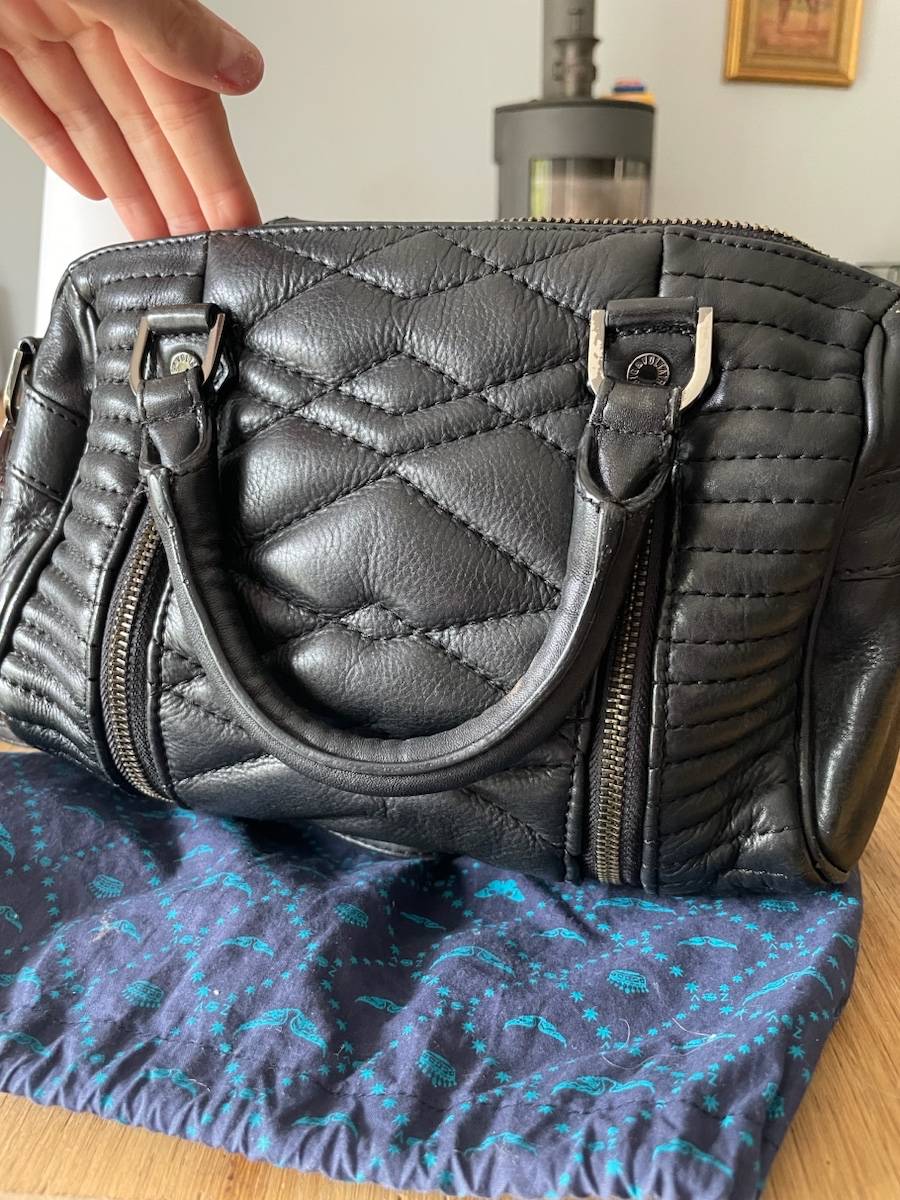 Sac à Main Zadig & Voltaire Sunny Cuir Noir | Bandoulière Occasion - Modèle Signature