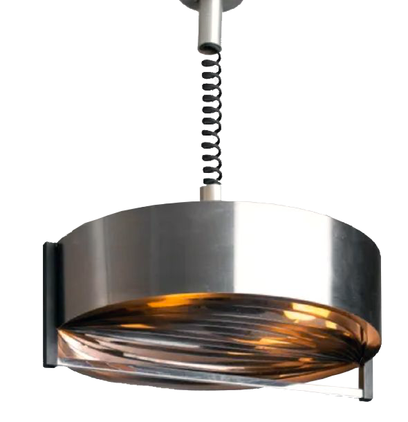 Suspension grappe métal anthracite 80 cm