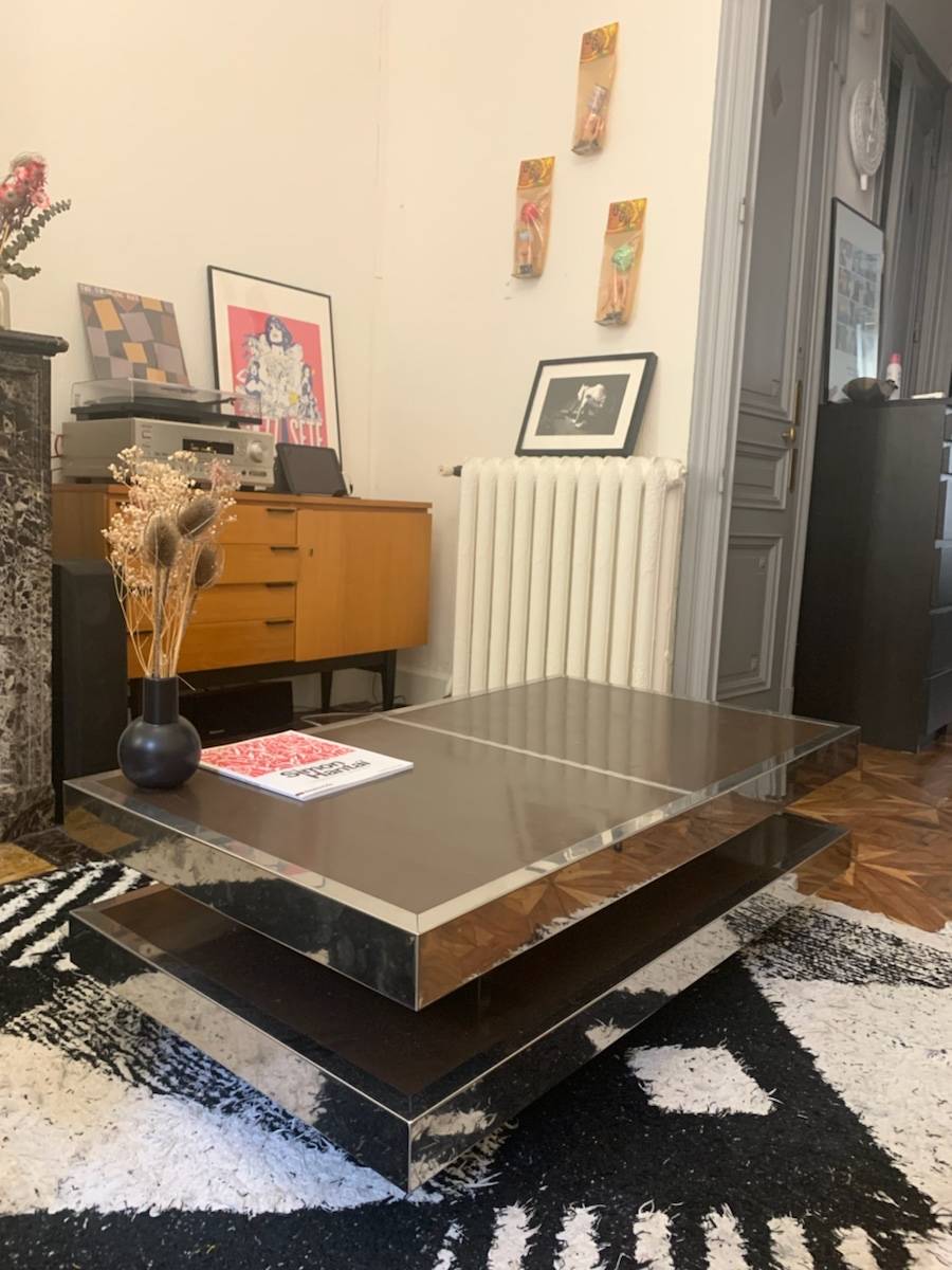 Table basse/bar style Willy Rizzo on Gens de Confiance
