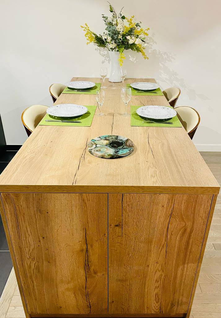 VEVOR Îlot Central 90x39 Cm Desserte De Cuisine A Roulettes 1 Armoire 1 Tiroir Meuble De Cuisine