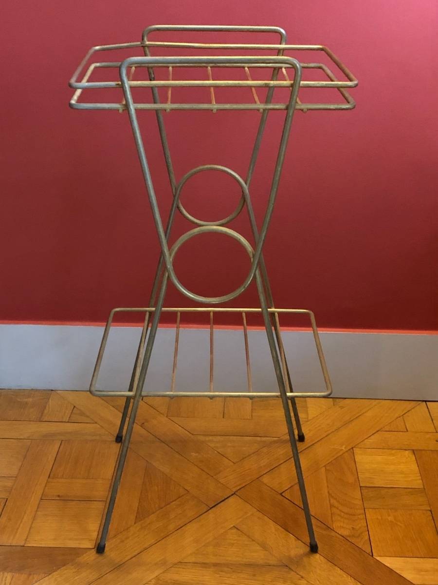 Table support téléphone et annuaires vintage
