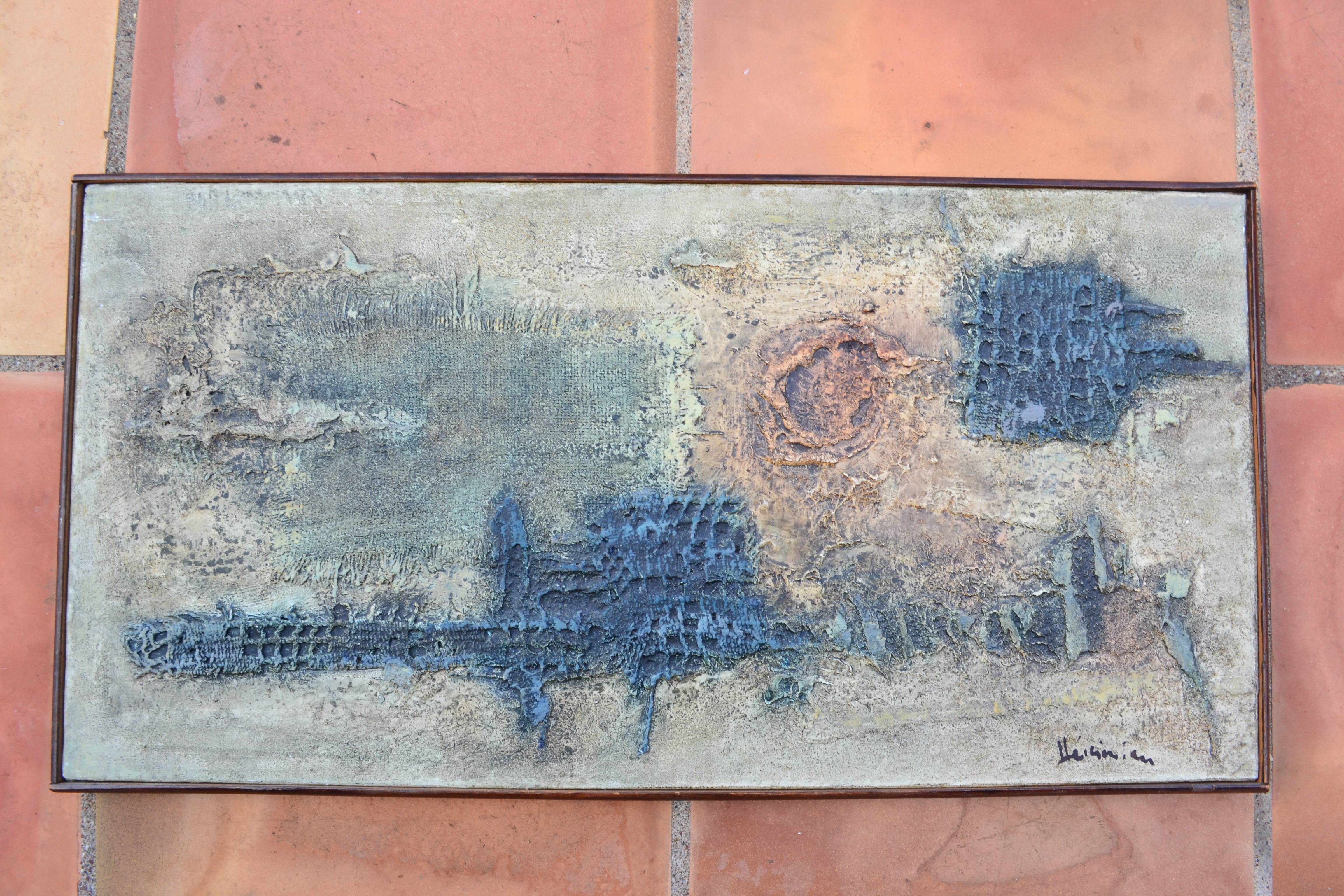 Tableau abstrait années 50 de VaheAndre Hekimian sur Gens de Confiance