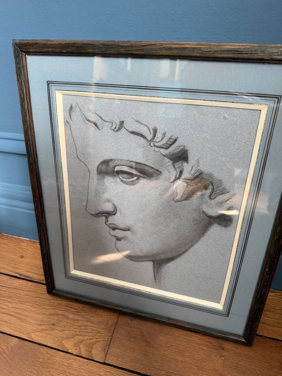 Tableau ancien dessin homme