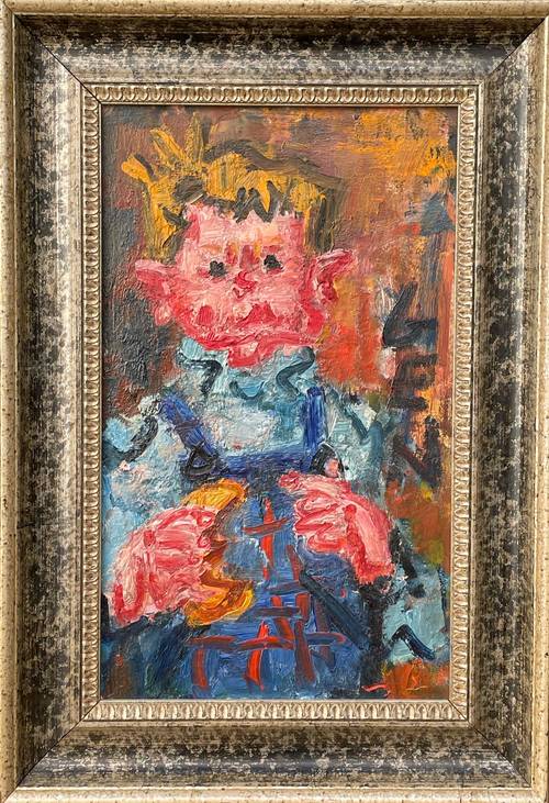 Tableau de GEN Paul "Portrait de Gen le fils du peintre, 1956" Rare