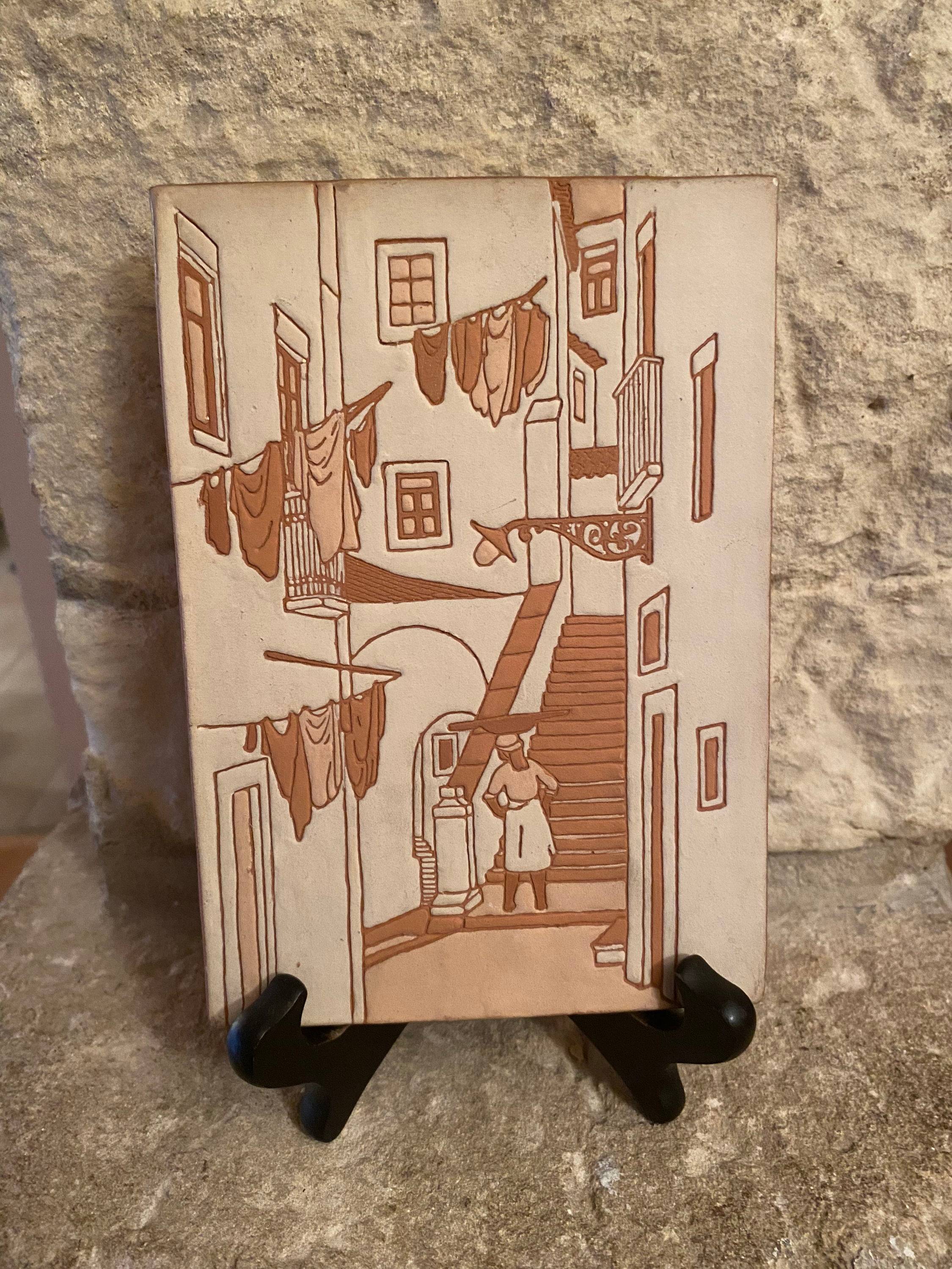 Vends tableau en relief sculpté de Naples, Italie