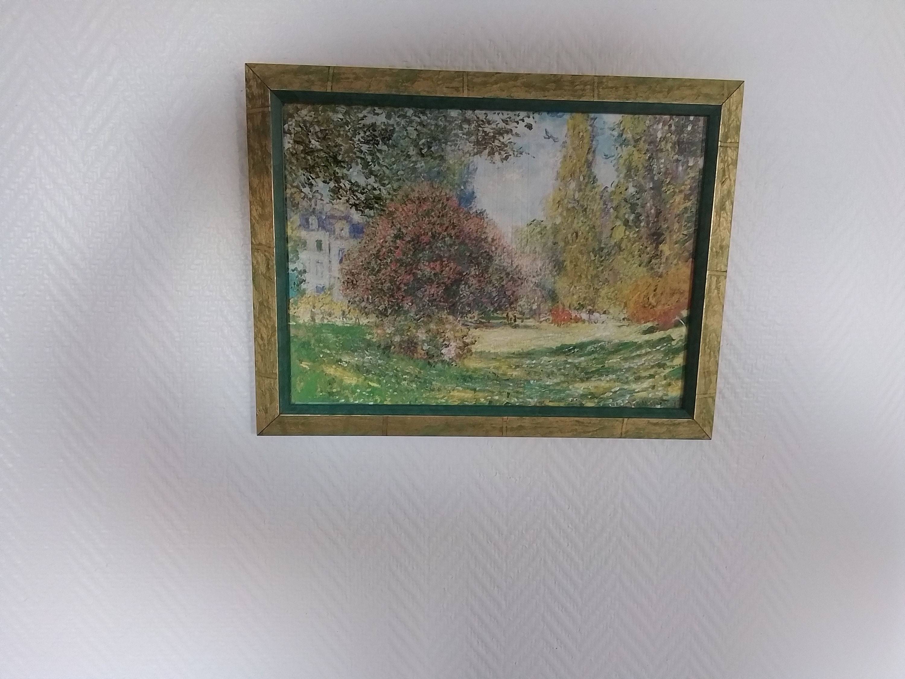 Vends joli tableau représentant Giverny (Monet)